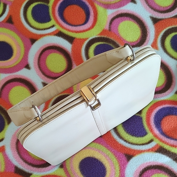 VINTAGE DOFAN Cream Leather Tote Circa 1940-1950's Gorgeous EUC - Picture 16 of 16